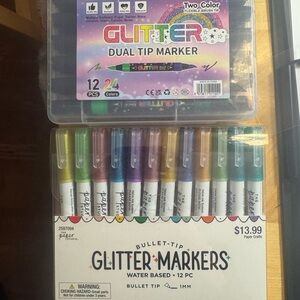 2 Glitter Markers Sets